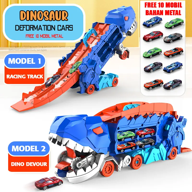 SNI BISA COD MAINAN ANAK Deformed Track Truck Dino Deformation Mobil Mobilan Anak