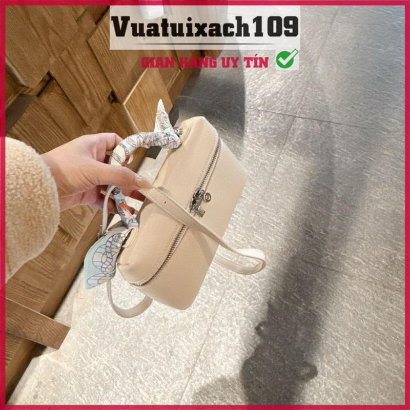 Túi xách nữ size 22 da mềm, 1 ngăn rộng, khóa kéo séc, tặng kèm khăn, kiểu dáng đơn giản vua túi xách 8