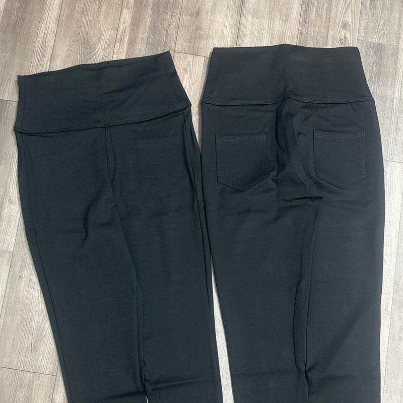 QUẦN LEGGING CẠP CAO 2 TÚI SAU CHẤT U MÌ HÀN Nữ Pants Đen #MÃ 695