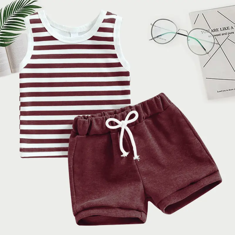 LOLEE - Setelan Singlet Anak Salur somi Unisex 5