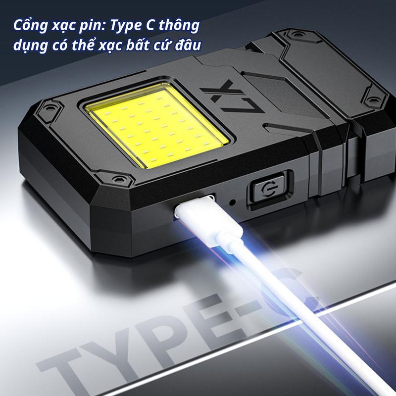 Đèn pin led cob mini X7 đa chức năng 3 chế độ ánh sáng bỏ túi tiện dụng mang theo du lịch dã ngoại, chiếu sáng trong gia đình 3