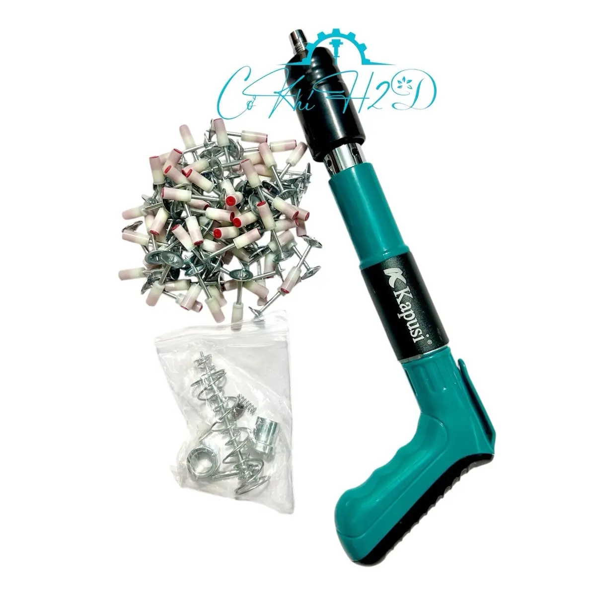 Máy bắn Đinh ( KHÔNG HỘP ) + tặng bộ lò xo + 50 Đinh ( giao màu ngẫu nhiên ) may  bandinh thân máy