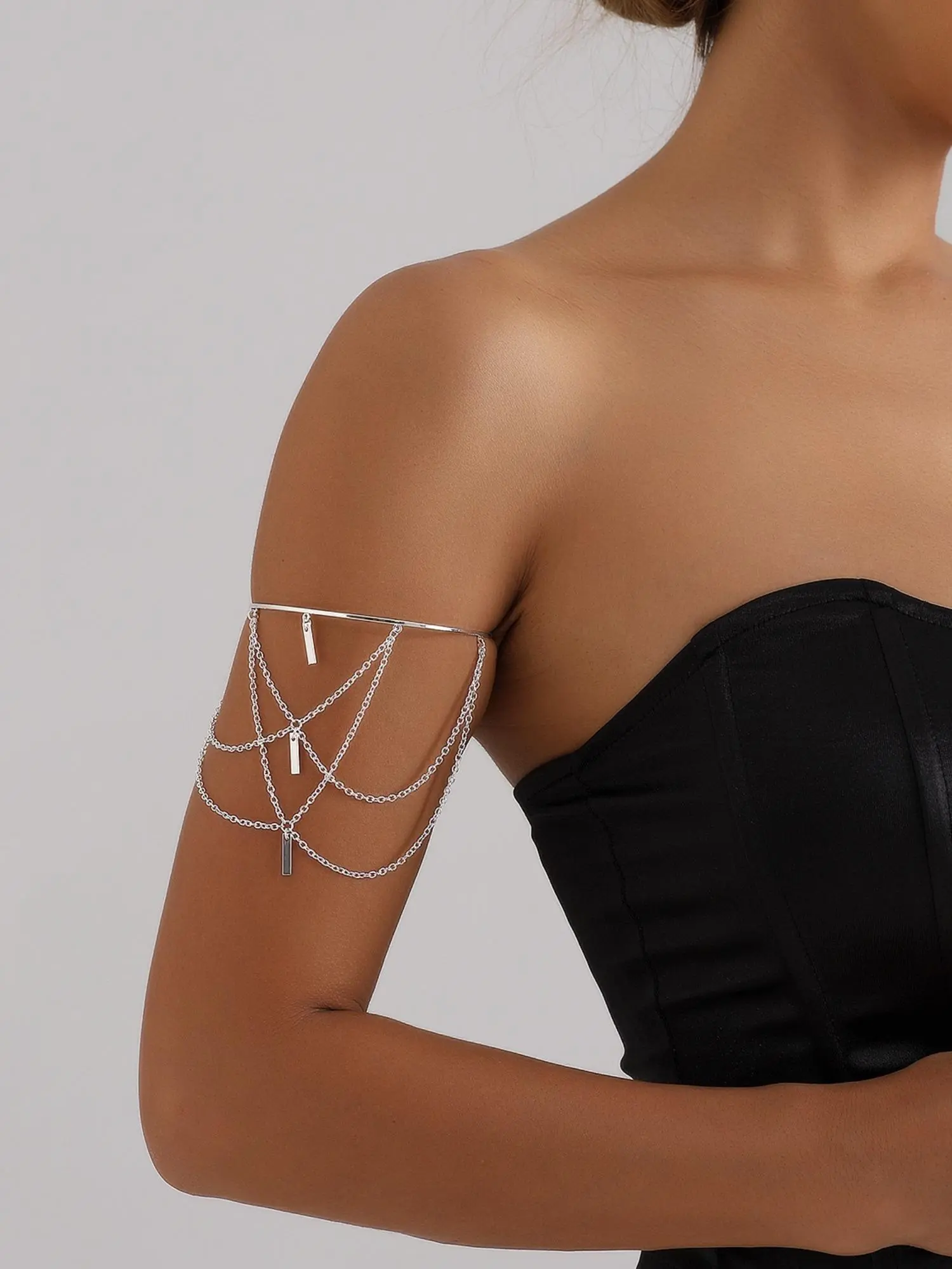 Women's Punk Style Open Arm Cuff, Fashionable Adjustable Arm Cuff for Party, Daily Clothing Decor, Trendy All-match & Exquisite Jewelry for Birthday Gift