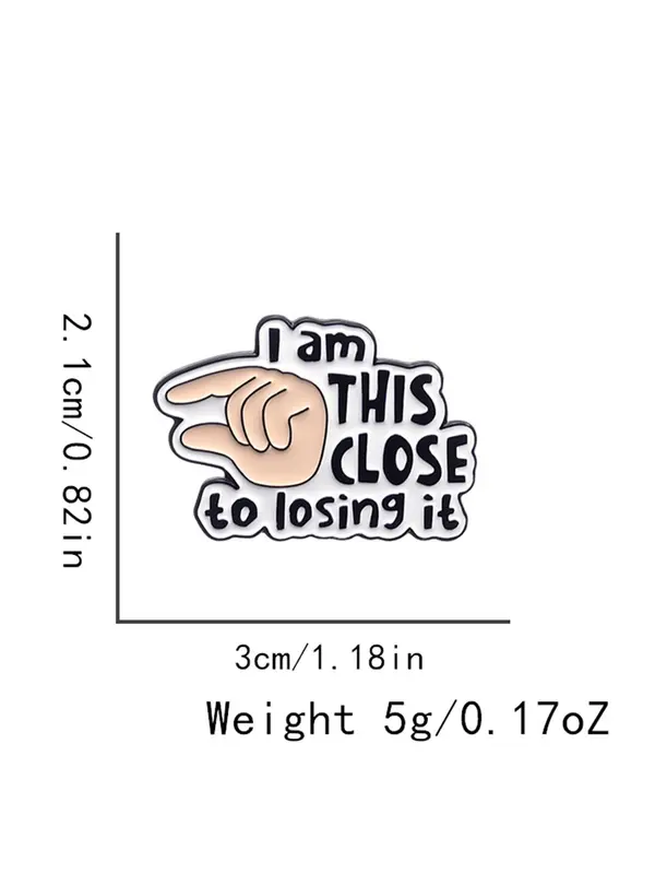 Cute Letter Pattern Brooch, Fashion Brooch for Women & Men, Enamel Pin Suitable for Backpacks, Jeans, Scarves, Hats Decoration 0