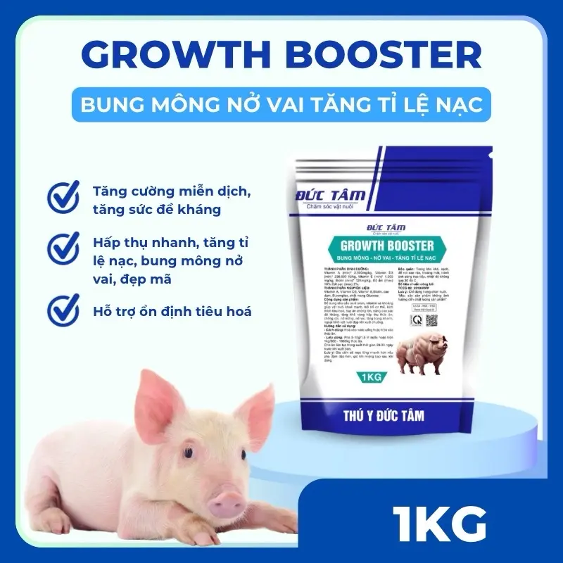 Tăng trọng heo loại cao cấp Growth Booster Đức Tâm 1kg