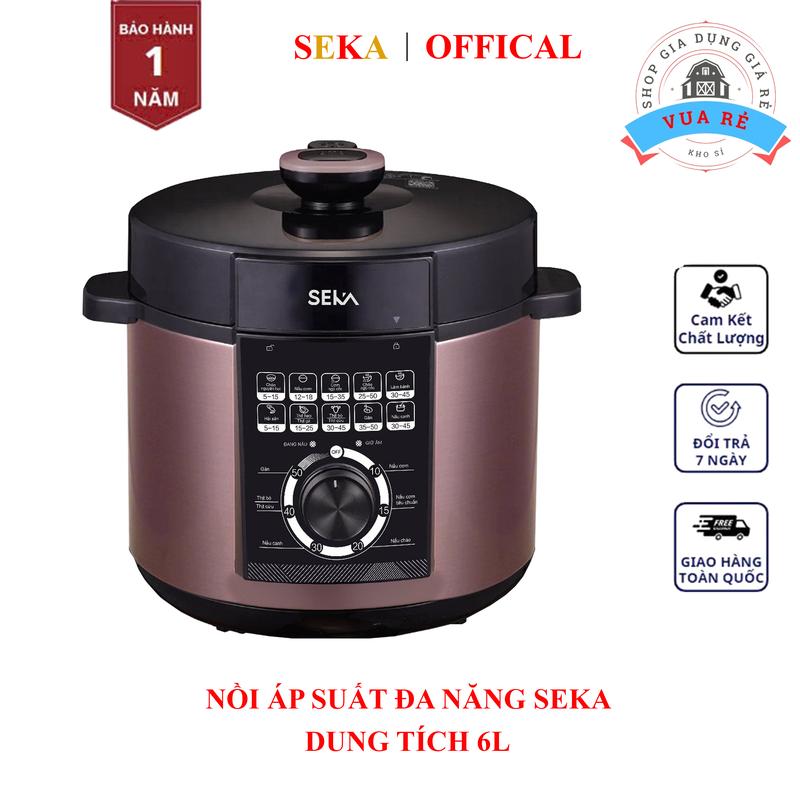  Nồi Áp Suất 6L SEKA Đa Năng Nấu Được Cơm Công Suất 1000w Bảo Hành 12 Tháng CHÍNH HÃNG Cooker Nồi Cơm Điện Nấu Cơm Nấu Ăn 