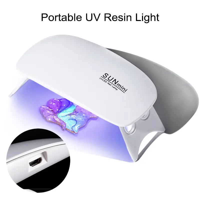 Portable Mini UV Lamp UV Light UV Resin Curing Lamp USB Charge for Resin Molds Jewelry Making DIY Craft