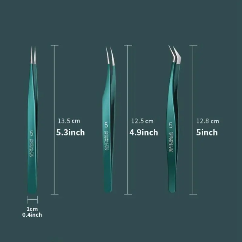 3pcs Eyelash Extension Tweezers Set, High Precision Tweezers, Professional Eye Lash Makeup Tool For Women 1