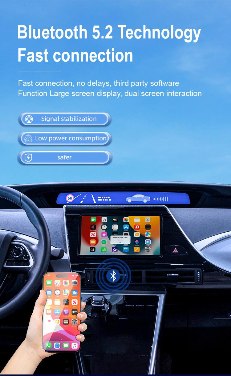 Product Introduction of Wired to Wireless CarPlay Box Wired Auto to Wireless Auto Android Two-in-One Car CarPlay 4