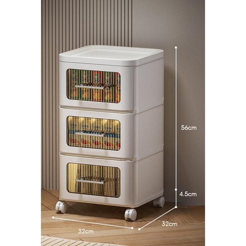 Multi-Functional Drawer Storage Cabinet Household Storage Cabinet Organizing Cabinet Multi-Layer Toy Snack Movable Storage Rack 8