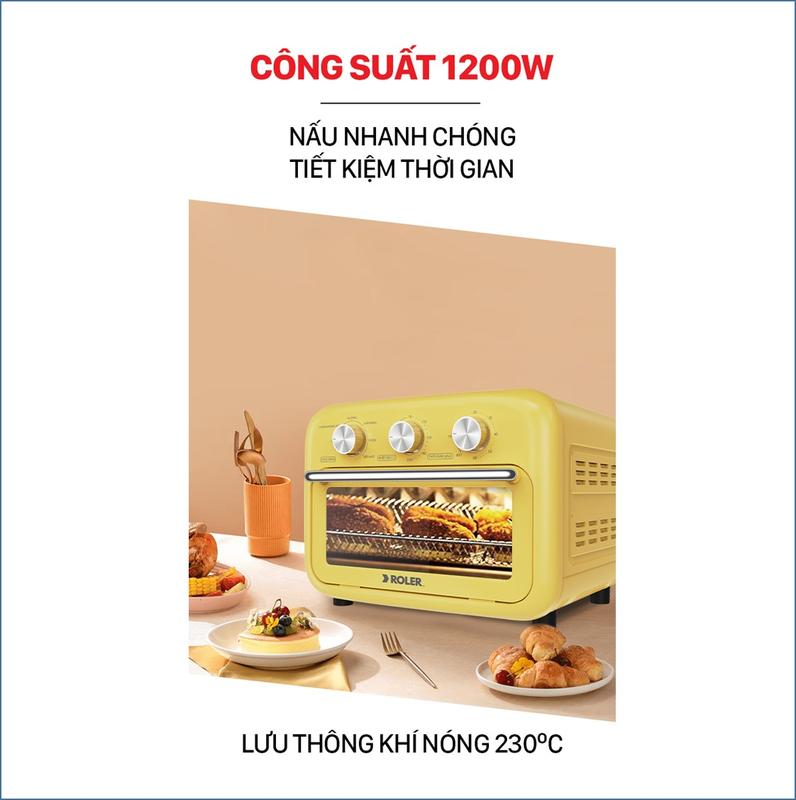 Nồi chiên không dầu đa chức năng 12L Roler RA-3112.BH 2 năm. 1 đổi 1 trong 90 Ngày 6
