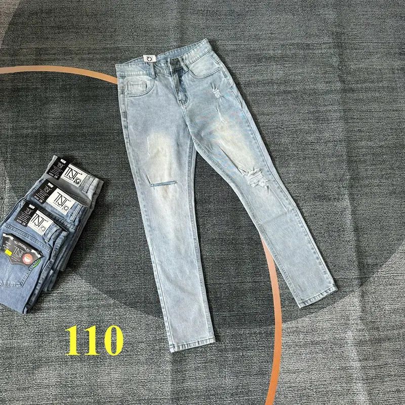 Quần Jean Dài Nam Form Slim Fit Co Giãn 4 chiều Phù Hợp Thời Trang Menswear Cotton Pants Có Túi 5