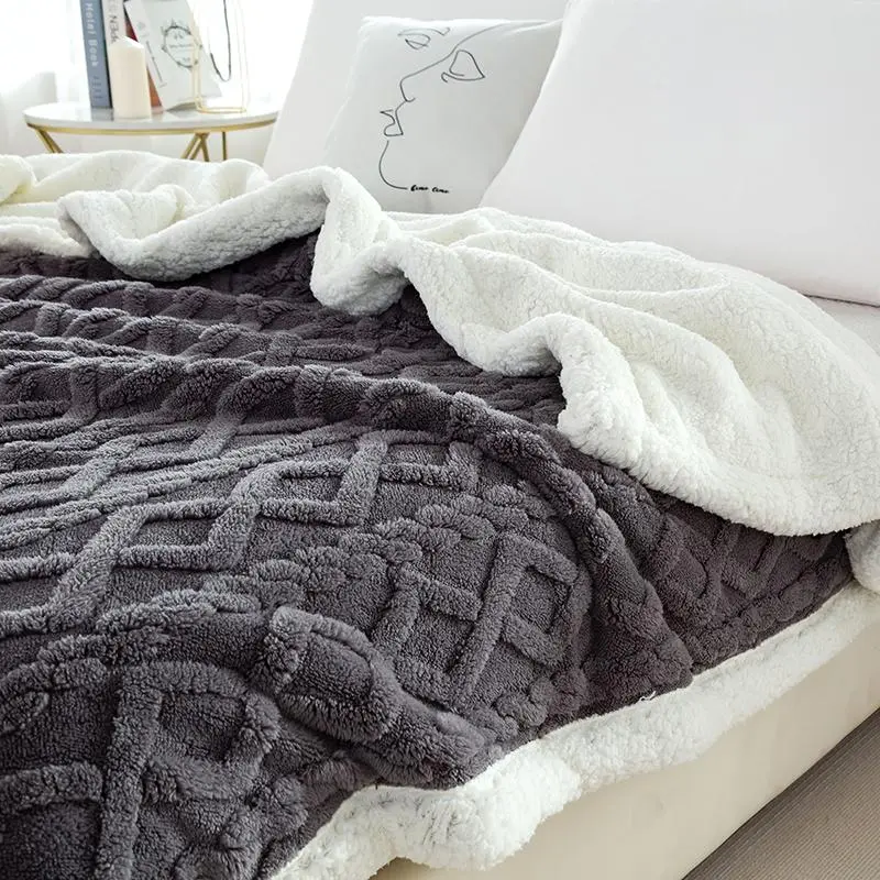 Autumn Homeware Bed Blanket, 1 Count 500GSM Fleece Soft Throw Blanket, Soft Comfortable Throw Blanket for Home Office, Durable Bedroom Decor, House Accessories, Christmas Gifts 7