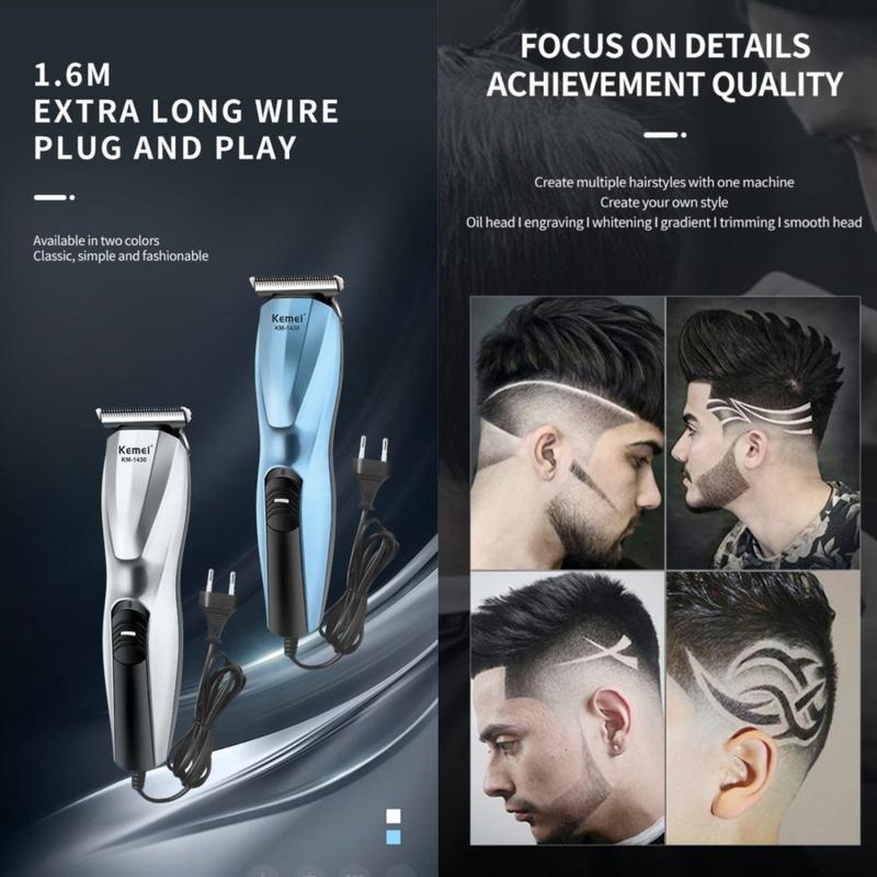 KEMEI 1430 & 1431 Alat Cukur Rambut Hair Clipper Cukuran Cord (1430) atau Rechargeable Cordless (1431)Kemei KM 1430 1431 KM1431 KM1430 2