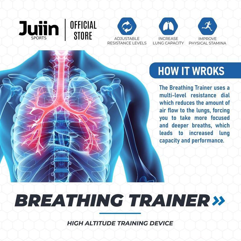 Portable Breathing Trainer, Adjustable Breathing Resistance Tool, Breathing Training Tool for Home Gym Workout, Fitness Equipment 5