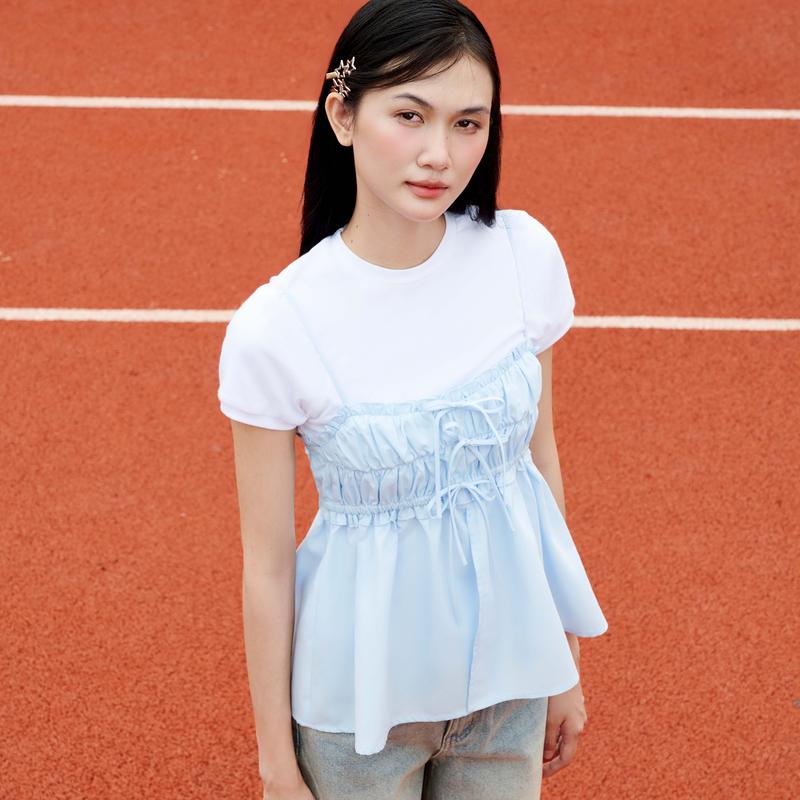 [LIVE] DOTTIE - Áo bút bi xanh - Xanh biển - T0963 4