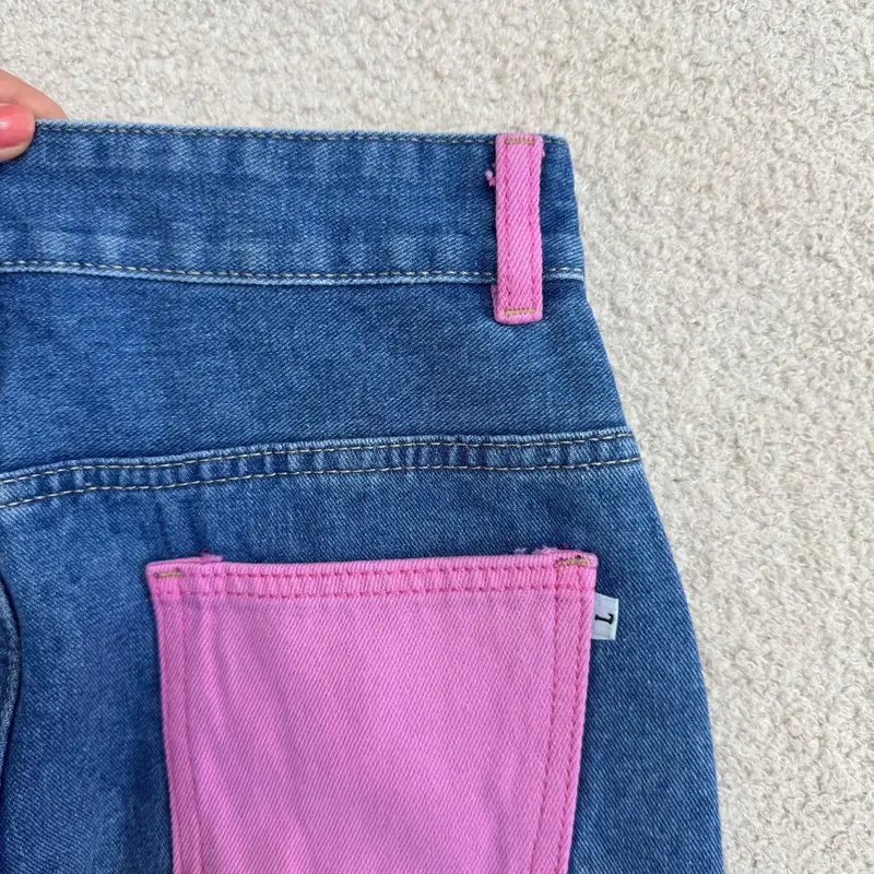 Quần baggy Bigsize Nữ cách điệu rách xanh viền đai túi hồng tôn dáng thời trang năng động cá tính size 60-95kg - Q504 6