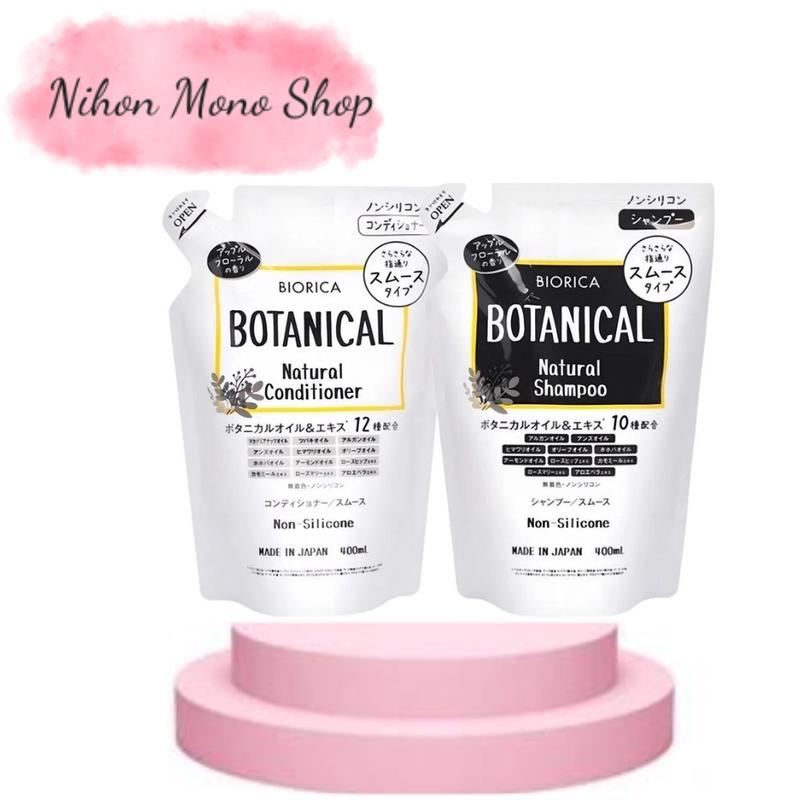 Bộ dầu gội, xả Botanical táo đen Nhật Bản KHÔNG SILICONE 400ml
