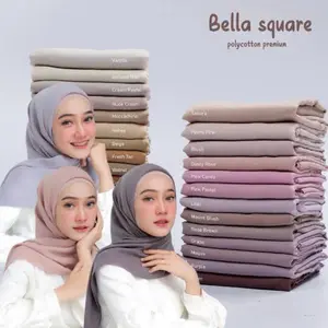 BILA JAYA - BELLA SQUARE POLYCOTTON HIGH QUALITY FINISHING NECI Hijab Pollycotton (ECER)
