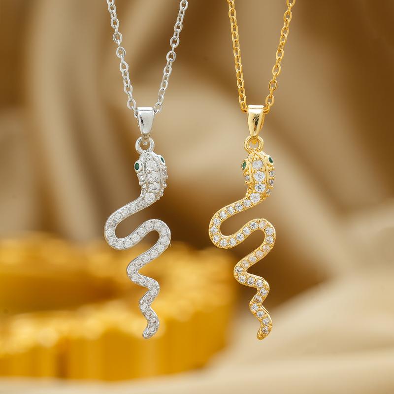 Product Introduction of Mặt Dây Chuyền Hình Rắn, Vàng Mạ Đồng, Zircon Dát Siêu Nhỏ, Vòng Cổ Thép Titan Thiết Kế Đặc Biệt, Cá Nhân Hóa, Dây Chuyền Xương Đòn Sáng Tạo 0