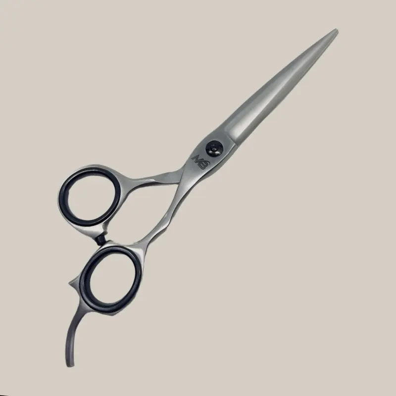 MB J2 420 Professional barber scissors, Gunting rambut 6 inchi 02BS Silver 4