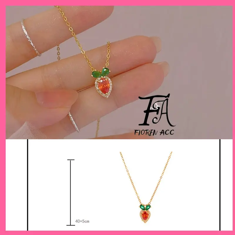 FA  Kalung Wortel Kalung Anak Kalung Titanium Accesoris Korea Fashiun Style YRY-X018 Fashion Cantik Costume 3