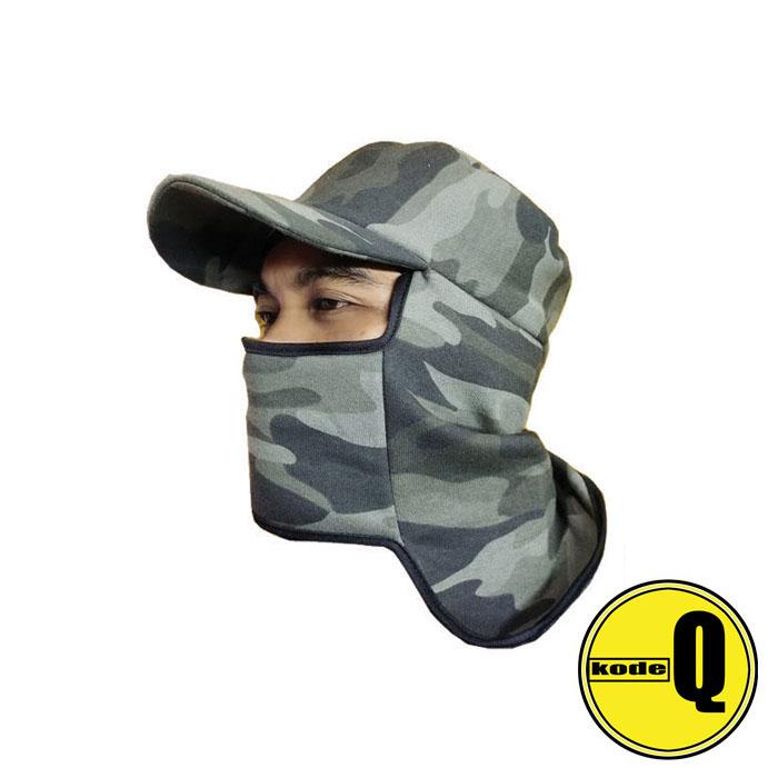 Topi Jepang Masker Loreng TNI untuk Aktivitas Outdoor - Trucker 4
