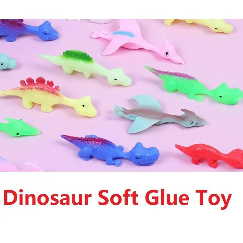 10pcs/set Soft Glue Small Dinosaur, Mini Small Dinosaur Toy