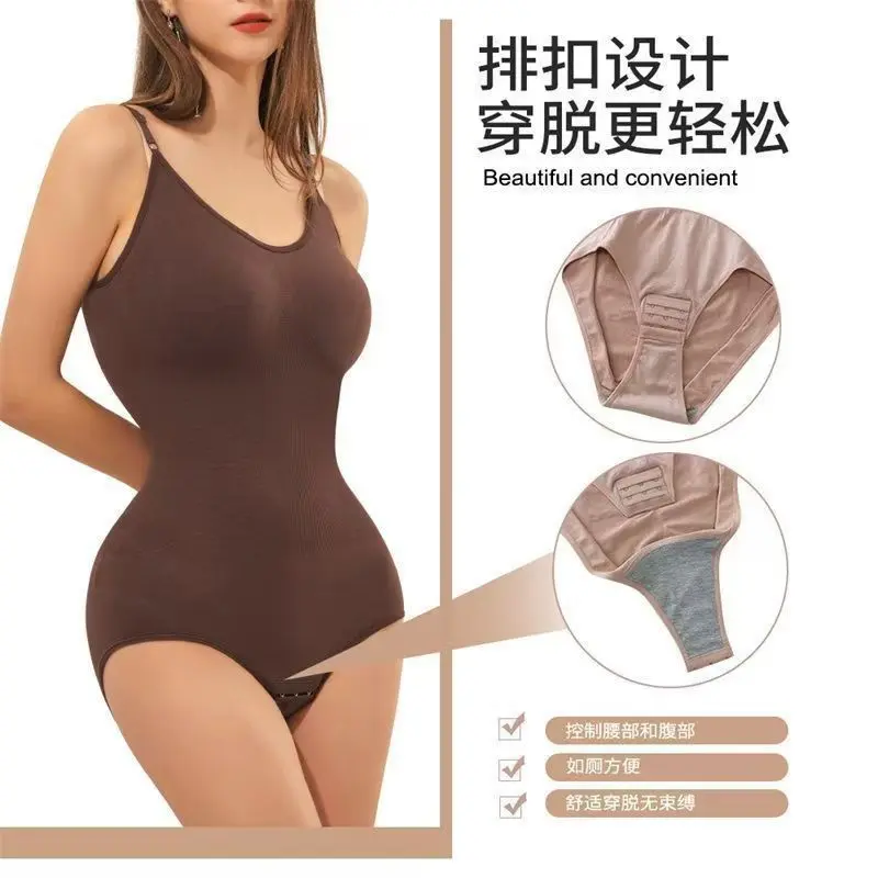 Áo Liền Quần Thể Hình, Không Đường May, Mỏng, Có Dây Đeo Vai, Đồ Lót Dễ Phối Đồ Bó Sát Cơ Thể, Kiểm Soát Bụng, độn mông, Áo Jumpsuit Quần Ôm Sát Hình Women Nữ 4