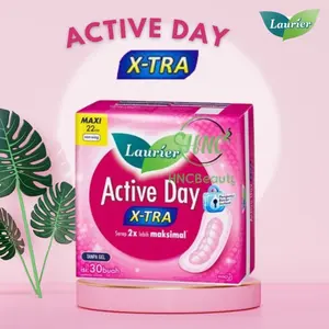LAURIER Maxi Wing Active Day X-Tra Pembalut 22cm 10s / 20s / 30s Wing / 8s Non Wing Wanita