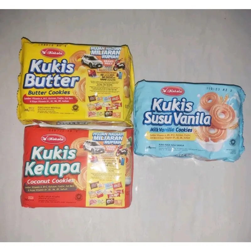 Kukis Kokola (kukis kelapa,kukis vanila, Kukis mentega) Cookies