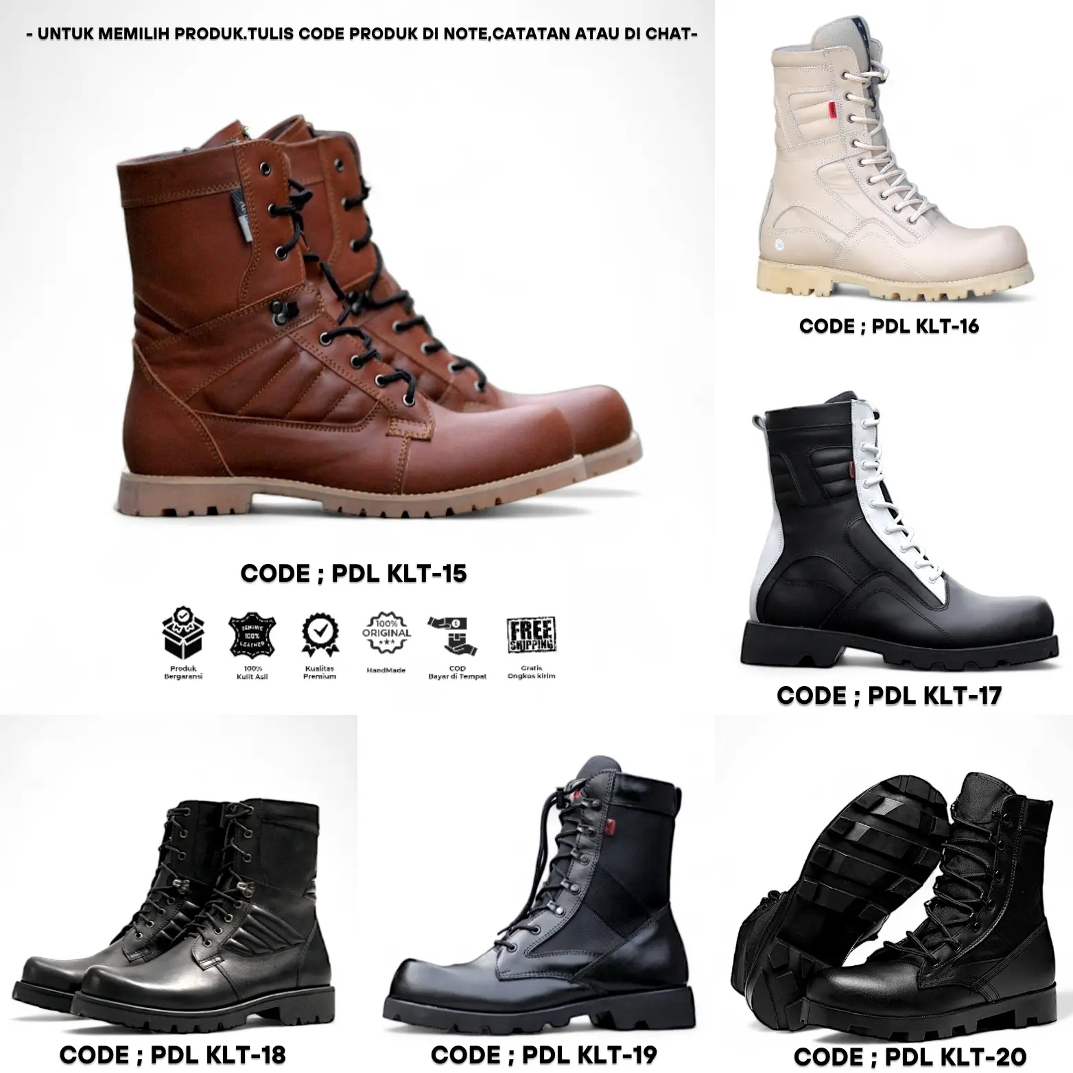 Sepatu Safety PDL Kulit Seri Full Black Ujung Besi OUT SOLE RADIAL