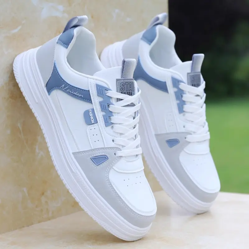 Autumn Men's Shoes Waterproof Non-Slip Casual All-Match White Shoes Student Board Shoes Men's Lightweight Trendy Sports Shoes Men