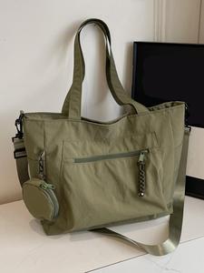 Bolso de mano casual y versátil de gran capacidad para mujer, bolsa cruzada ligera de diseño en color sólido, bolso de hombro personalizado para mujer, diseño de bolsa pequeña para monedas, adecuado para el traslado diario, compras, salidas y reuniones.