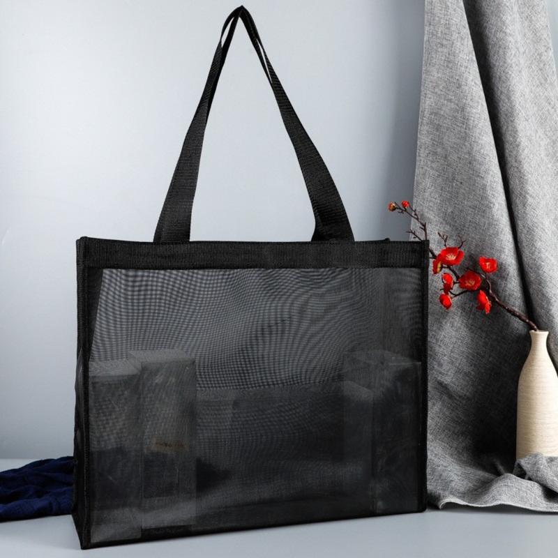 Product Introduction of Hot Sale Large Capacity Shopping Bag Mesh Nylon Tote Washing Bag Outdoor 14