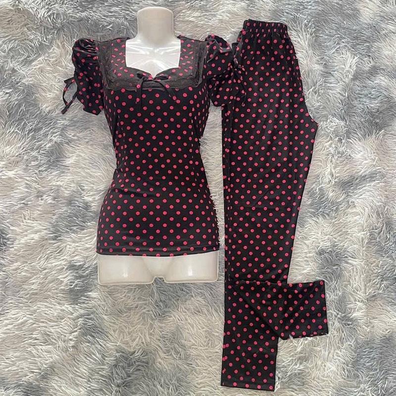 Đồ bộ may sẵn mặc nhà nữ chất liệu vải thun Ati 3