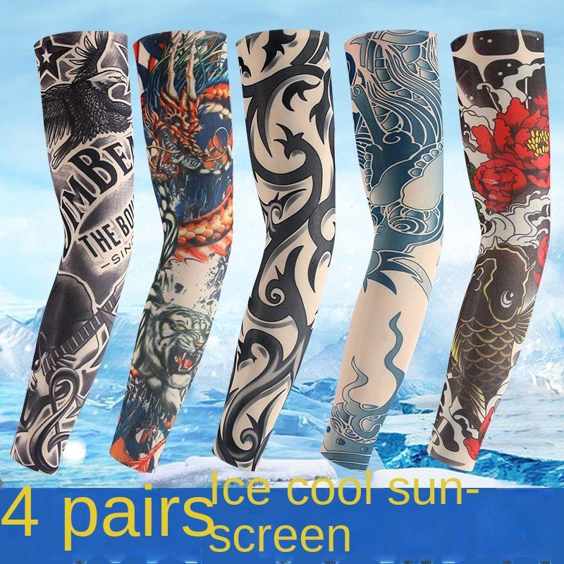 Tay Áo Cánh Tay Làm Mát Và Chống Tia UV, Dành Cho Phụ Nữ Và Nam Giới, Chất Liệu Lụa Lạnh Che Cánh Tay Chống Nắng Kiểu Hình Xăm, Găng Tay Nhẹ Thích Hợp Sử Dụng Khi Lái Xe Và Đạp Xe Vào Mùa Hè