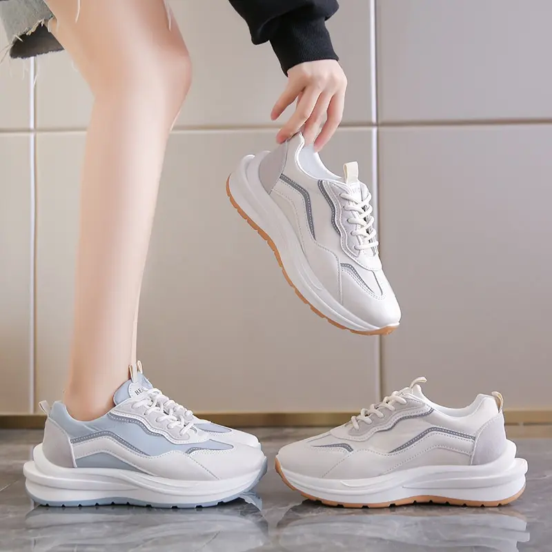 SEPATU SNEAKERS WANITA W015 SEPATUDOTCOM Sneaker Fashion Casual Shoes Cocok Segala Macam Acara Dan Olahraga Tersedia Dua Warna Biru Dan Cream 3