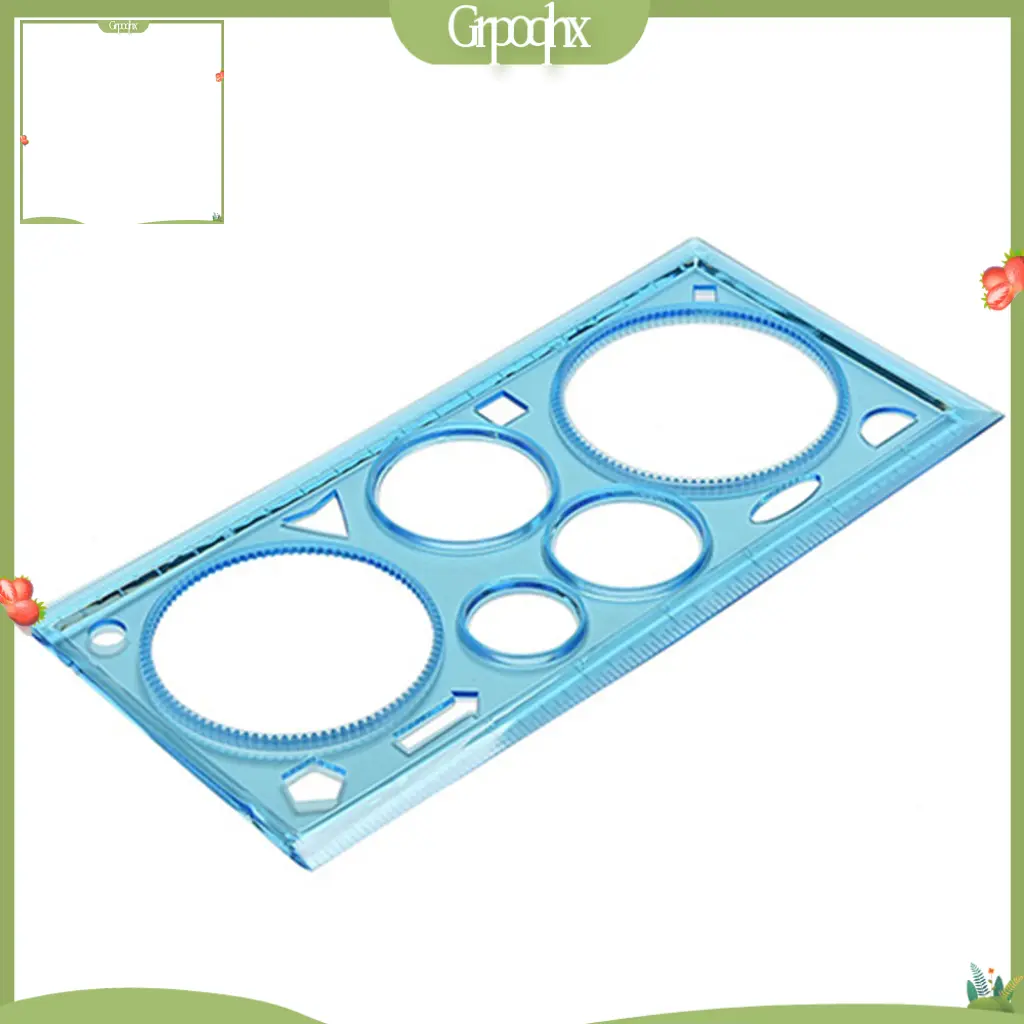 Grpoqhx- Geometric Ruler Creative DIY Ruler Pattern Creating Drawing Ruler for Toy Creative