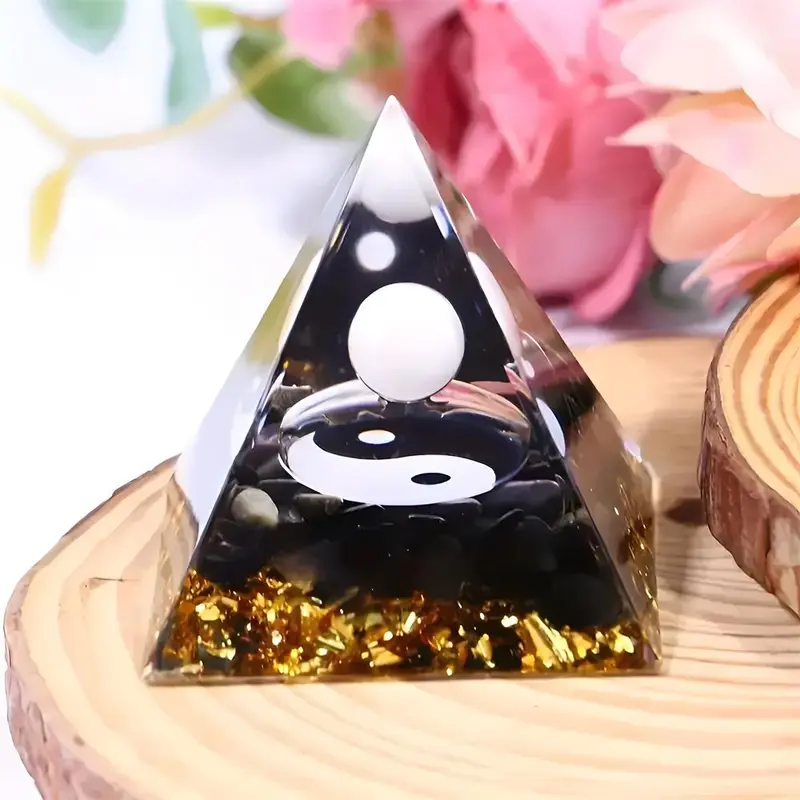 Tai Chi Base Pyramid Figurine, 1 Count Creative Desktop Home Decoration, Perfect Gift for Birthday, Valentine's Day, New Year, Various Holidays, Ornaments 3