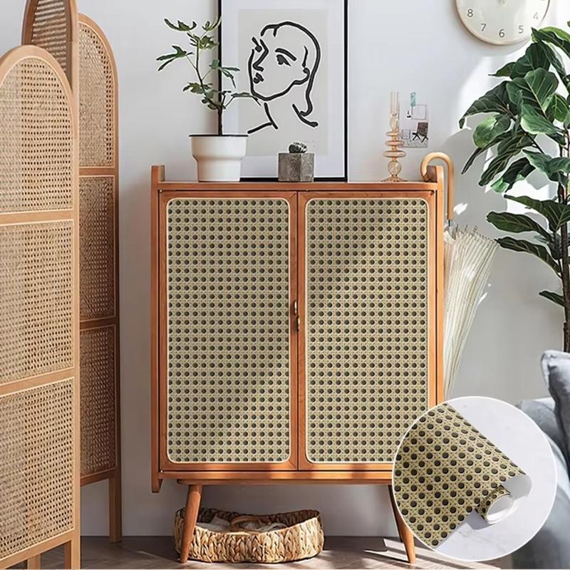 Retro 3D Rattan Wallpaper PVC Self-adhesive Wall Sticker Waterproof ...