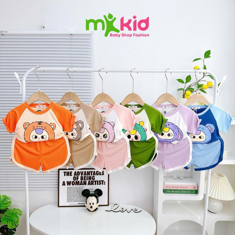 [MK KID] Bộ Áo Ngắn Quần Ngắn BÉ BA BABY THREE  9-30KG Cho Bé Trai Bé Gái Vải Thun Lạnh Dành Mềm Mát, Đồ Bộ Bé Trai Bé Gái Mặc Ngủ , Đồ Mặc Nhà Đi Học Xinh