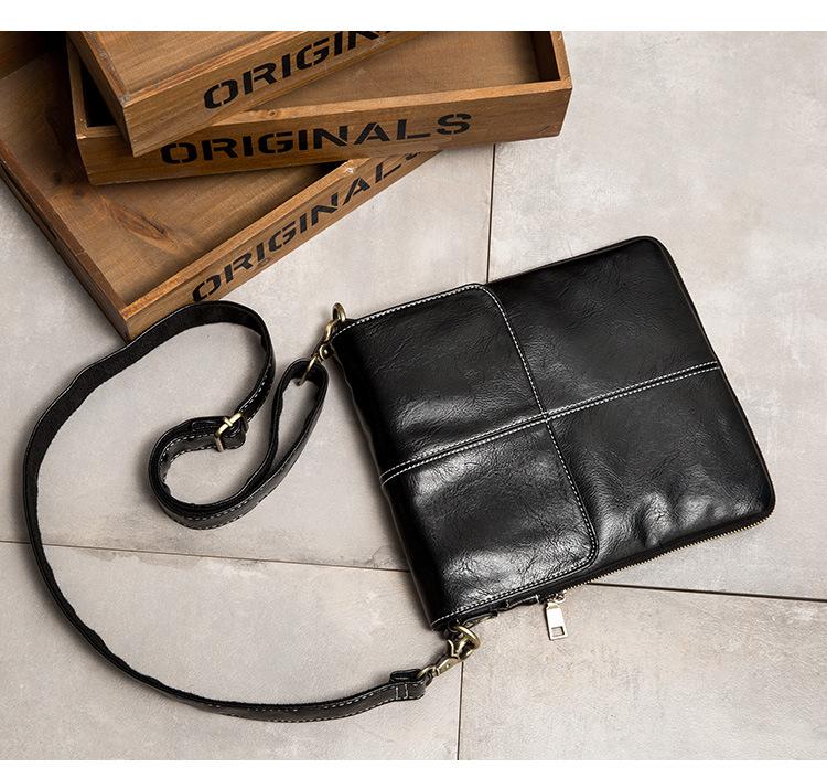 Product Introduction of New men's shoulder bag fashion pouch city  tote  bag 7