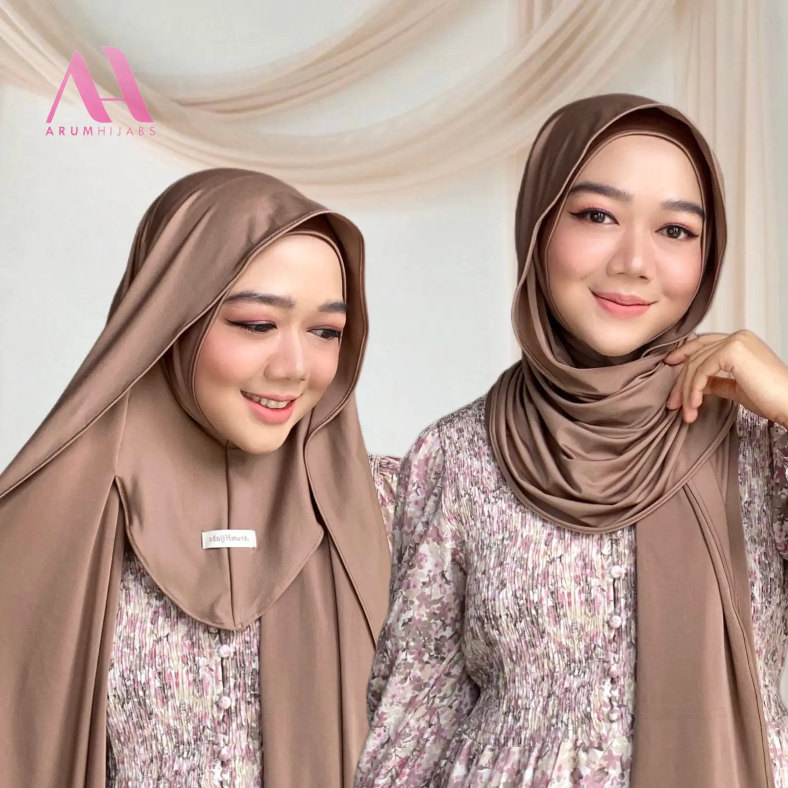 Naomi Pashmina Instan Plus Inner Panjang Hijab Instan Spandex