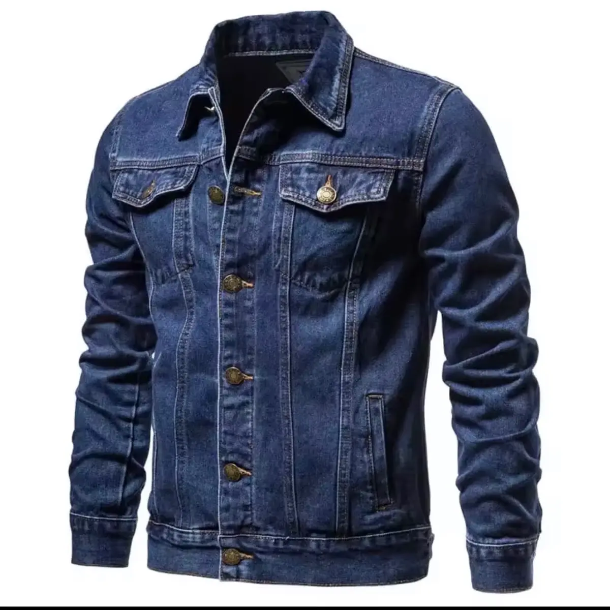 JAKET JEANS POLOS BAHAN DENIM PRIA ATASAN FASHION TERBARU TERLARIS UNISEX Santai casual  keren  distro  cowok