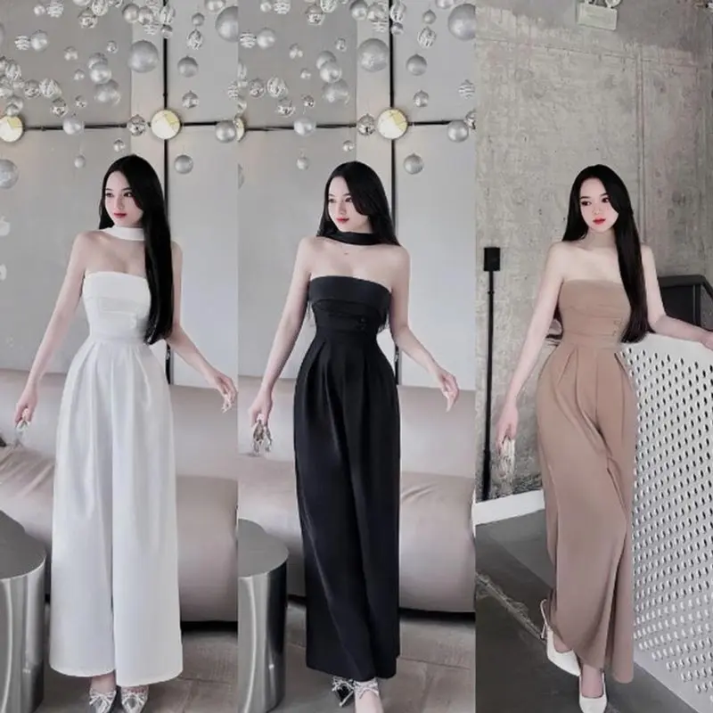 Set jum nữ áo cúp ngực kèm quần ống rộng dành để đi tiệc ,đi chơi. MS Shop Women Kem 1