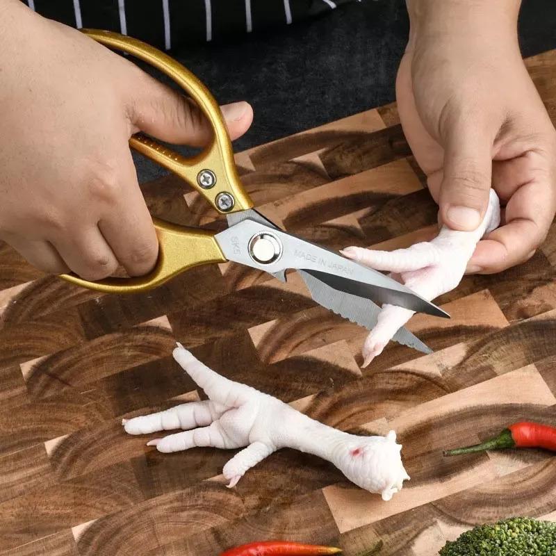Product Introduction of Multifunctional 6 in 1 Kitchen Scissors Multipurpose Stainless Steel Chicken Bone Scissors GuntingMultipurpose scissors 38