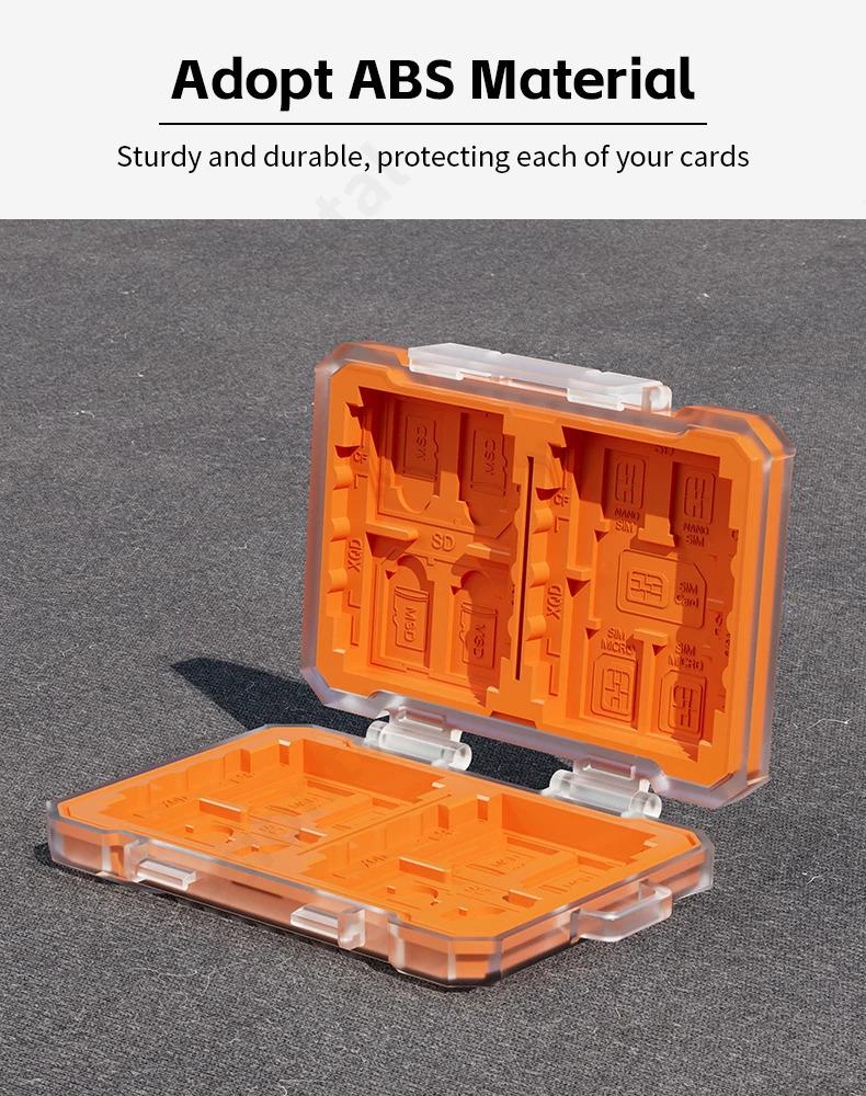 Product Introduction of Memory Card Case ABS SD Microsd Card Holder Waterproof Anti-Static Storage Box for 4 SD Cards & 12 TF/Micro SD Cards 11