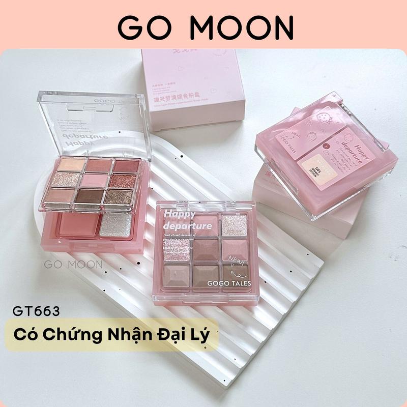 Bảng Phấn Mắt 2 Tầng GOGO TALES GT663 Bảng mắt 9 Ô Màu Kèm Má Hồng Highlight bắt sáng Glaze Light Dream 13g + 8.7g odbo Mỹ Phẩm Trang Điểm Nữ odbo shadow odbo  shadow Women Cosmetic Eyeshadow bảng  mắt xanh đương