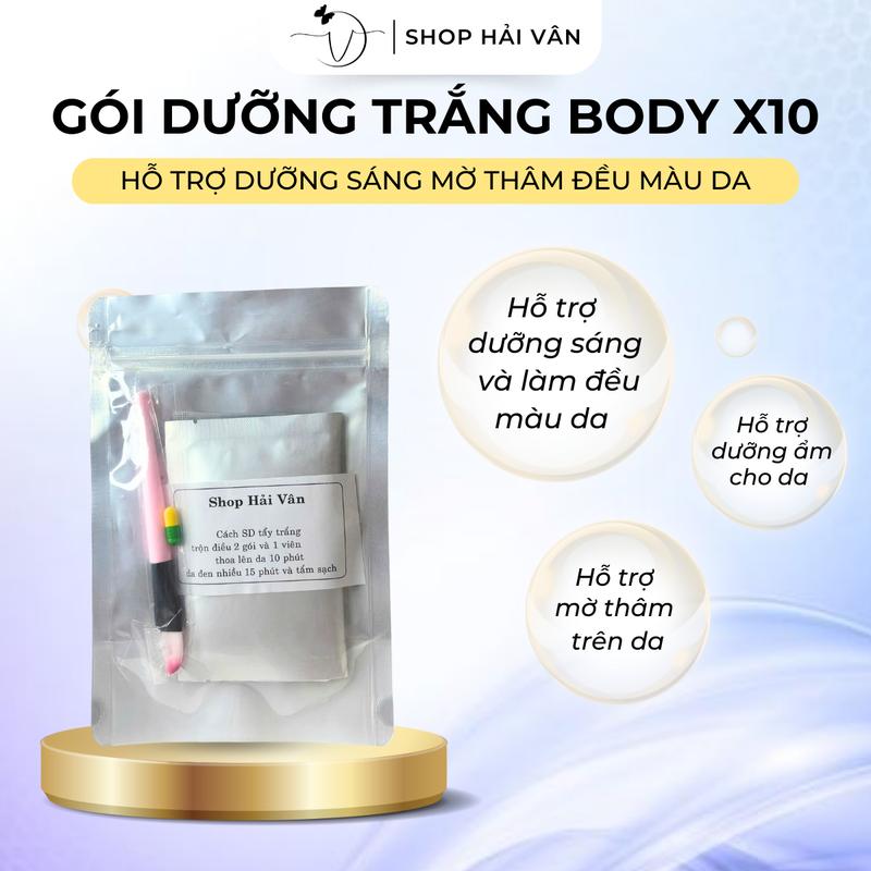 Gói Hỗ Trợ Dưỡng Sáng Da 3gói nl x10 Hải Vân Shop Dành Cho Body Dưỡng Sáng Da Làm Đẹp Da Women Nữ